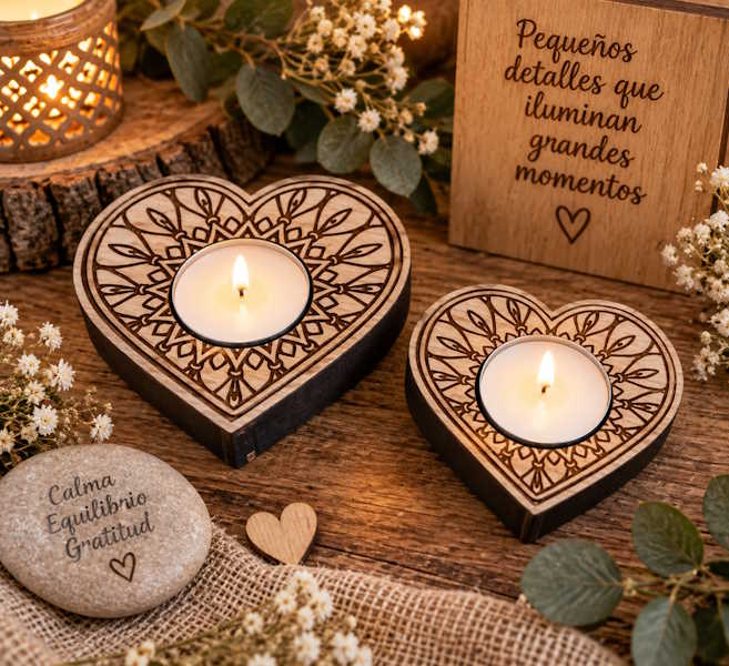 Porta velas Corazón Chakra